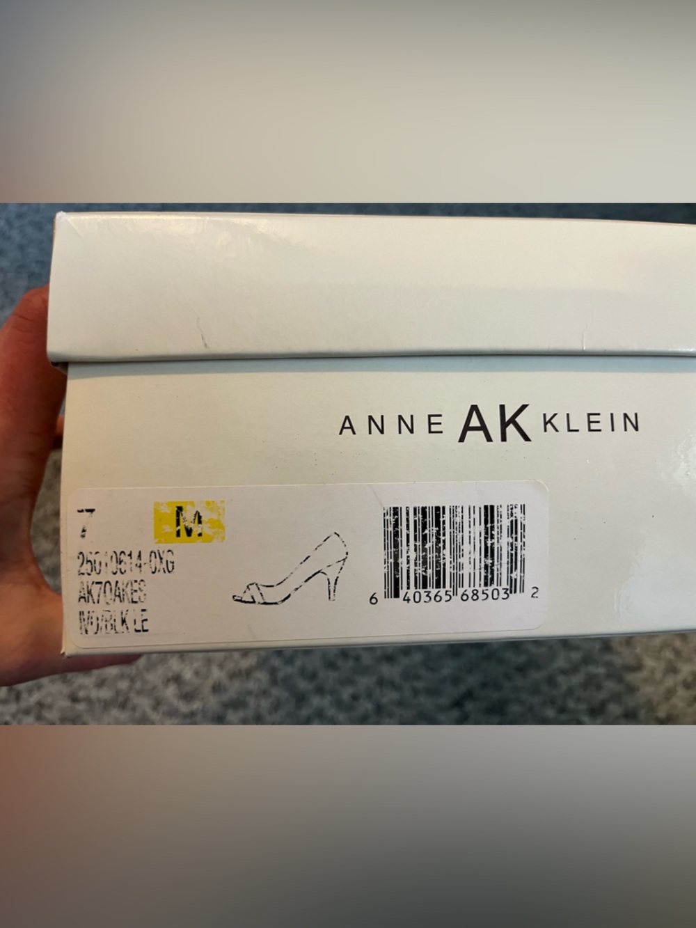Anne Klein Two-Tone Beige and Black Peep-Toe Pumps - Picture 2 of 7